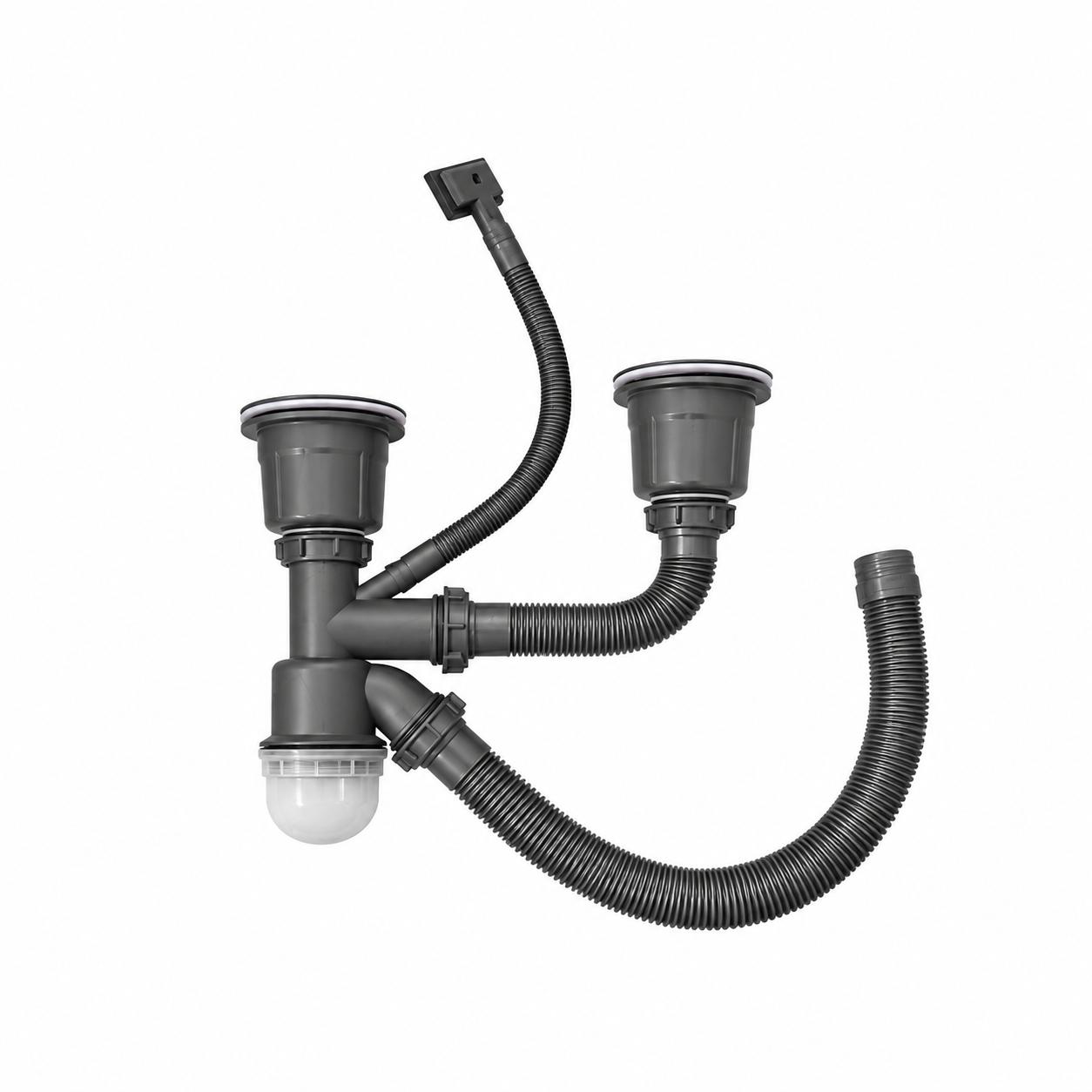 Xả chậu 2 hộc – Hệ thống thoát nước chậu rửa chén đôi